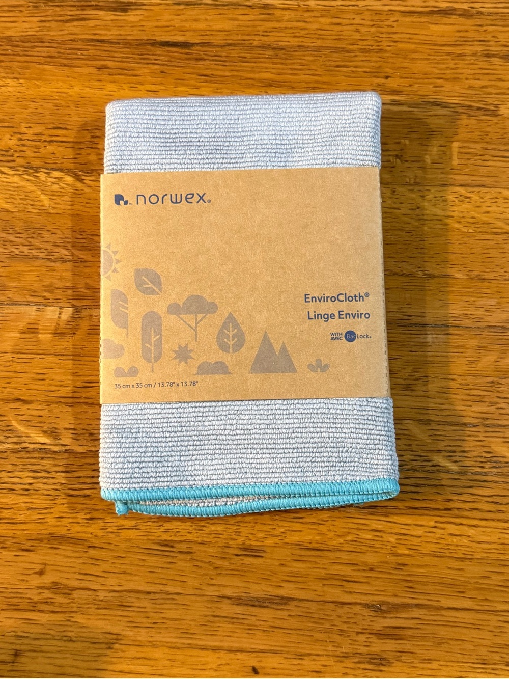 Norwex EnviroCloth Graphite with Turquoise Trim NWT
